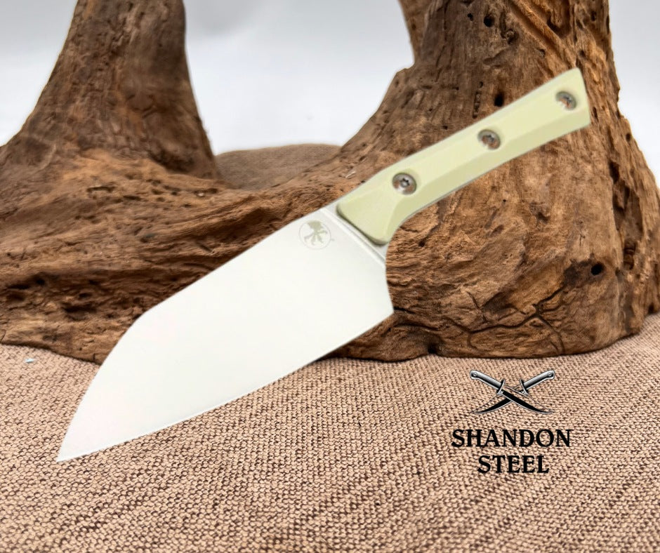 Microtech Santoku 4.2" Ivory G-10 Handle w/ Stonewash M390MK 3300-10IV