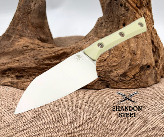 Microtech Santoku 4.2" Ivory G-10 Handle w/ Stonewash M390MK 3300-10IV