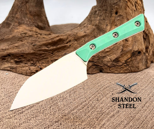 Microtech Santoku 4.2" Caribbean Blue G-10 Handle w/ Stonewash M390MK 3300-10CA