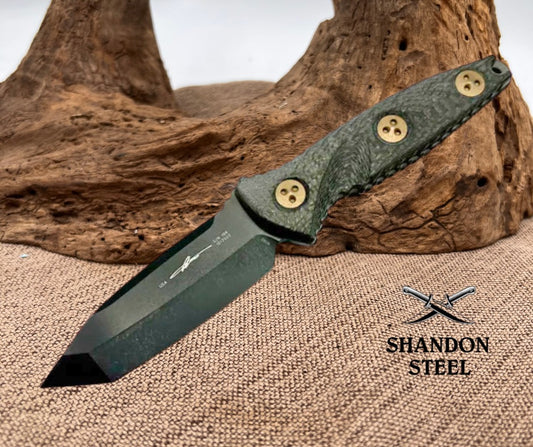 Microtech Socom Alpha Mini Tanto Black DLC & Carbon Fiber 114M-1DLCCFS