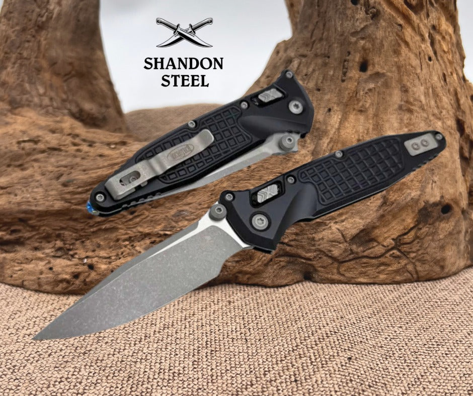 Microtech Socom Ram-Lok w/ Aluminum Frag Handles & S/E Apocalyptic M390MK 160RL-10APFR