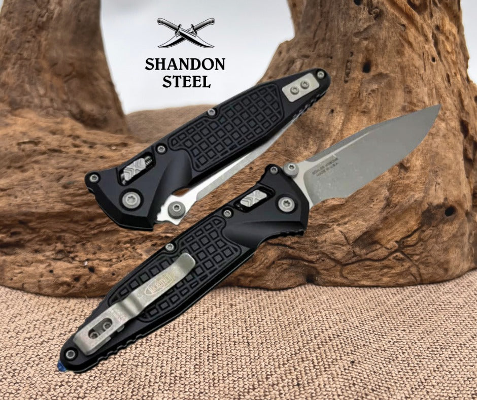 Microtech Socom Ram-Lok w/ Aluminum Frag Handles & S/E Apocalyptic M390MK 160RL-10APFR