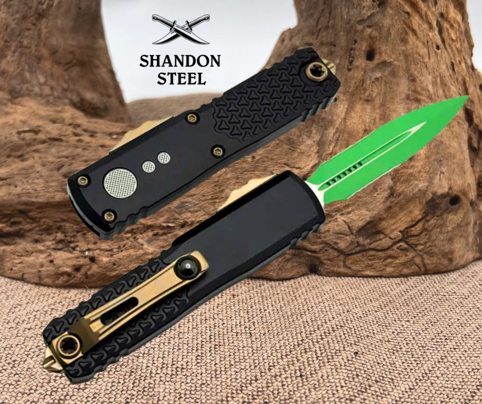 Microtech UTX-85 Gen IV Jedi Master w/ D/E Part-Serrated M390MK Signature Series 12324-2JM