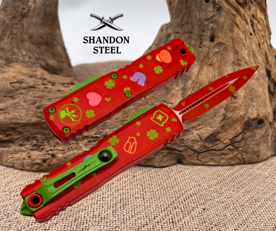 Microtech UTX-85 Gen IV St. Patricks Day D/E Signature Series 12324-1SPDS
