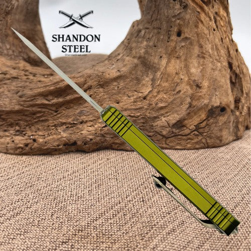Microtech UTX-85 Gen IV w/ OD Green Handle & Apocalyptic T/E M390MK 12334-10APOD