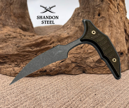 Microtech & Bastinelli Bee Marfione Select w/ Bronze Titanium Handles & Bronze Hardware 218-10APMS2