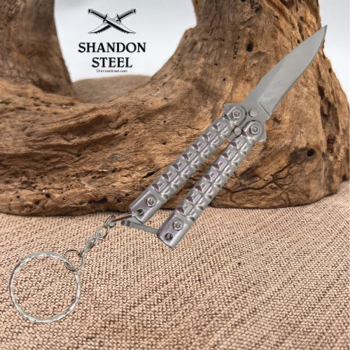 3.75" Mini Butterfly Knife with Keychain 105XSNSL