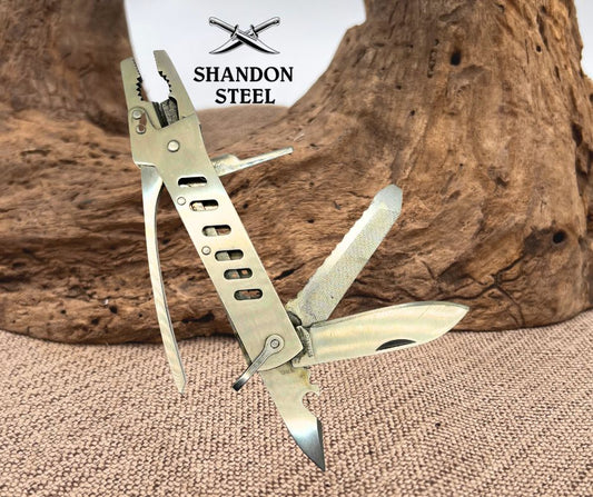 StainlessSteel Multi-function Tool Plier Compact Pocket Wire Pliers Knife Saw 42