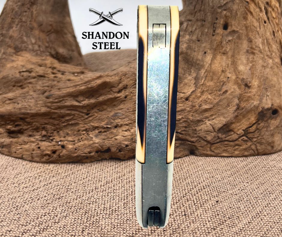 Queen Steel USA Vintage 2-Blade Barlow Folding Pocket Knife Patent #2728139 -187