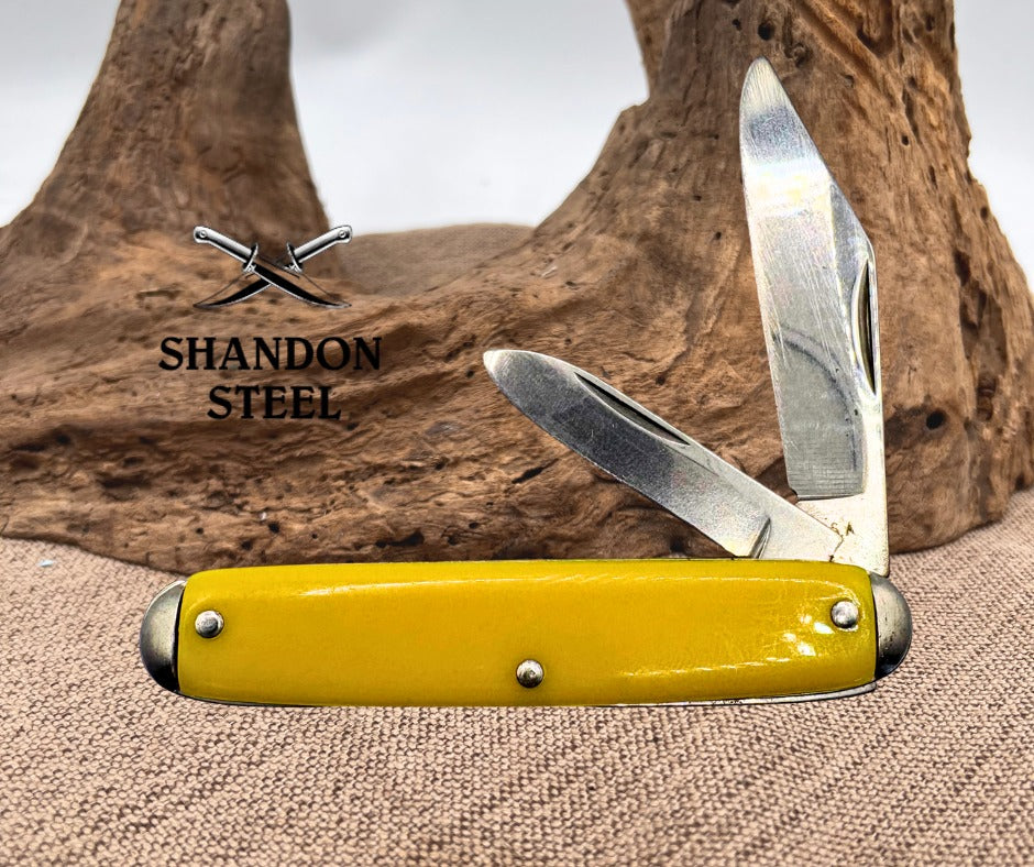 NOVELTY KNIFE CO MADE IN USA 2 BLADE FOLDING JACK KNIFE "ABC Dayton 1975" (26)