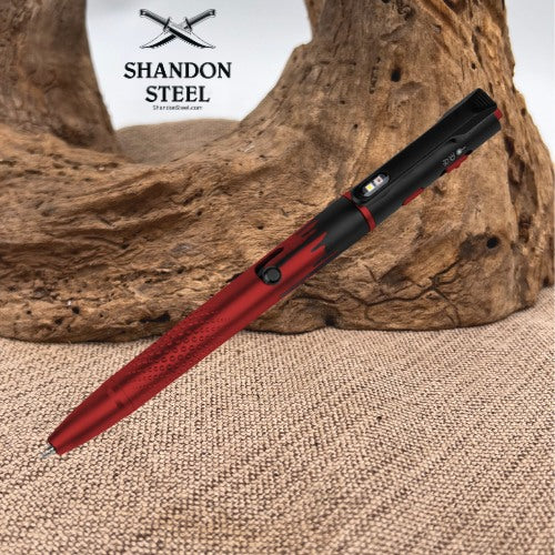 OLight O'Pen 3 Multifunctional Pen Light with 120 Lumens & Green Laser - Midnight Red