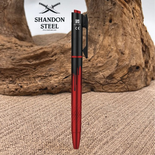OLight O'Pen 3 Multifunctional Pen Light with 120 Lumens & Green Laser - Midnight Red