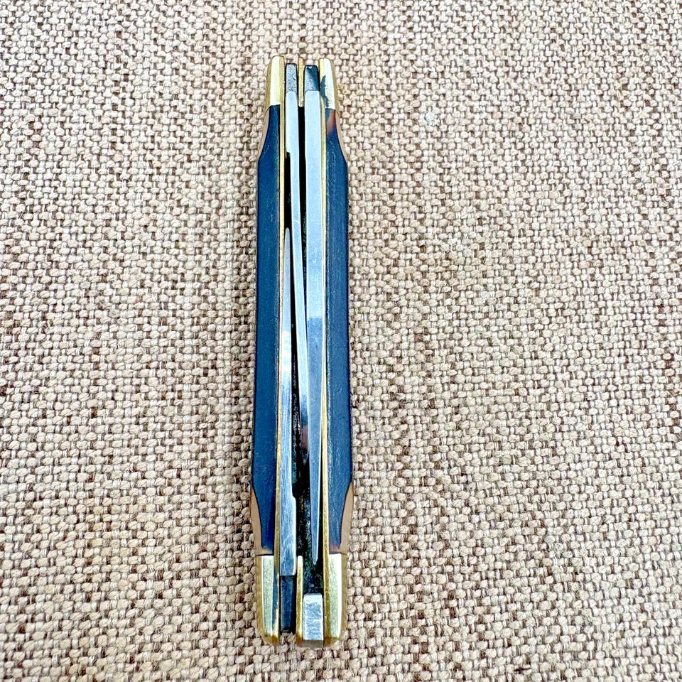Schrade Old Timer Middleman Pocket Knife Stainless Steel Blades Delrin (204)