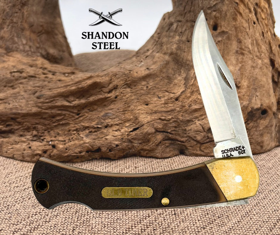 Schrade Knife USA Old Timer 6OT Golden Bear Lockback Folding Pocket Knife (56)