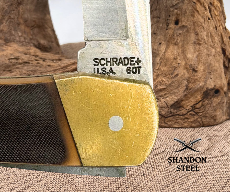 Schrade Knife USA Old Timer 6OT Golden Bear Lockback Folding Pocket Knife (56)