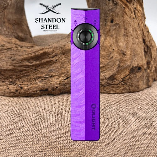 Oclip ArkPro Series – Flat Unibody EDC Flashlight with Multi-Light Sources Nebula Violet