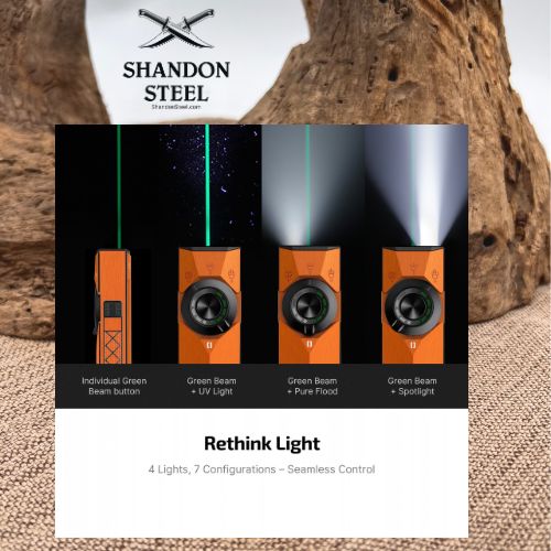 Olight ArkPro Ultra Series – Flat Unibody EDC Flashlight with Multi-Light Sources Amber Orange CW