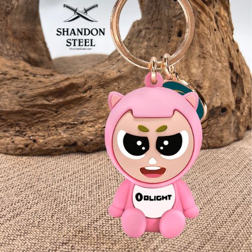 Olight Pink Mascot Keychain