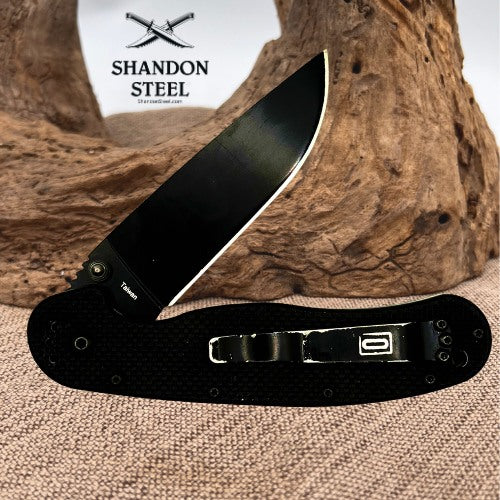 Ontario RAT Model 1A OKC 8871 AUS-8 G10 Folding Pocket Knife Black Taiwan (212)
