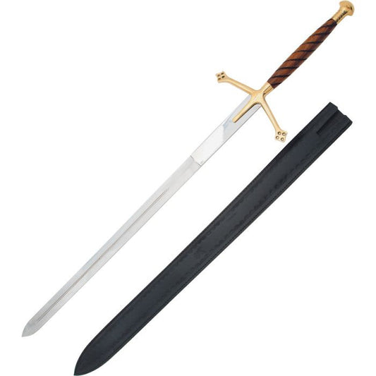 Claymore Sword - Wood & Gold - 54"