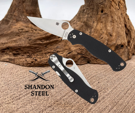 PARA MILITARY 2 BLACK G-10 PLAINEDGE C81GP2
