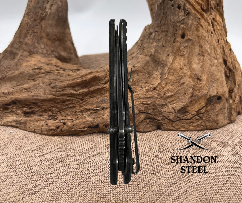 Stanley Folding Pocket Tactical Knife 3" Plain Blade 7.5 Open Length EDC  (149)
