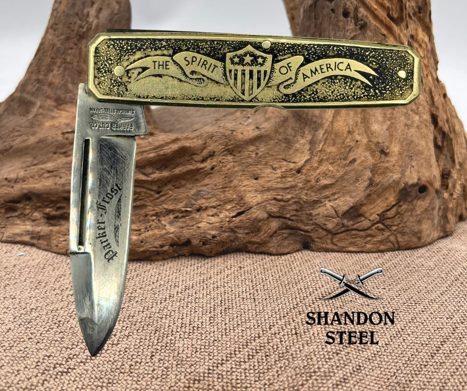 Parker Cut Co Vintage Spirit Of America Eagle Pocket Knife Parker-Frost (145)