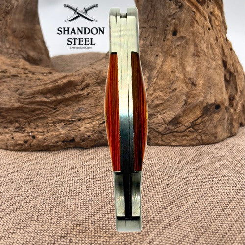 Pheasants Forever Lockback Clip Point Folding Pocket Knife Wood Handle NIB (108)