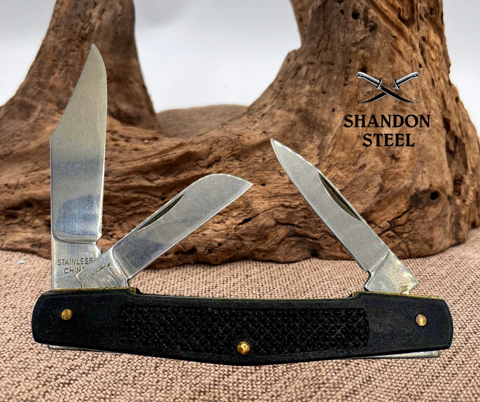 Pocket Pal Stockman 3 Blade Tradition Folding Pocket Knife Clip Spey (40)