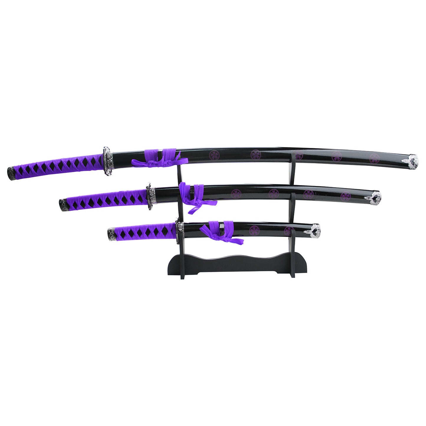 BLADESUSA - 3 PIECE PURPLE SAMURAI SWORD SET - SW-72PE4