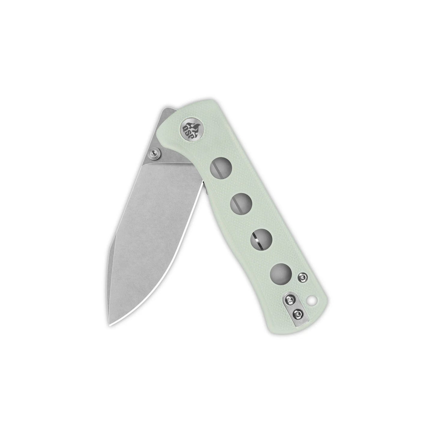 QSP Canary Folder Liner Lock Pocket Knife 14C28N Blade Jade G10 Handle QS150-E1