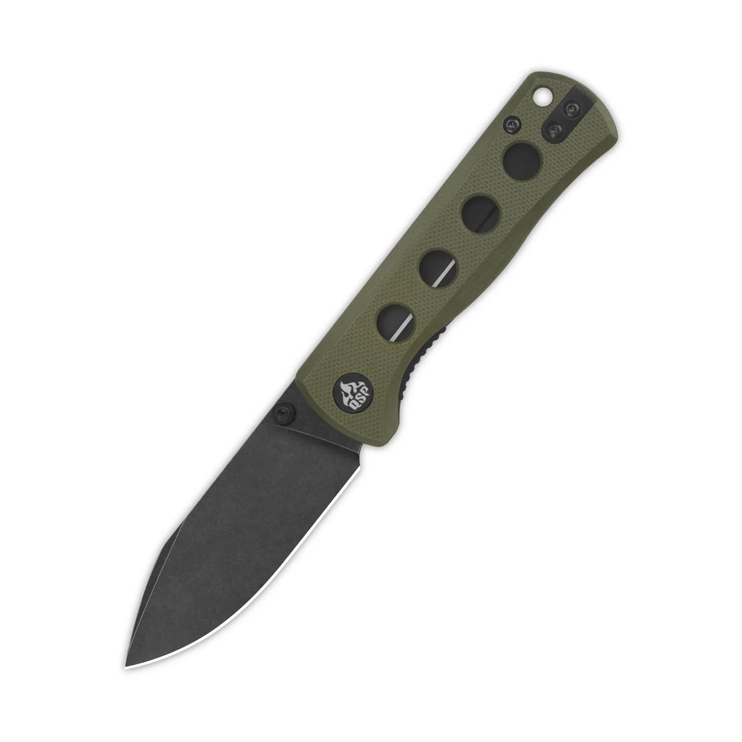 QSP Canary Folder Liner Lock Pocket Knife 14C28N Blade Olive Green G10 Handle QS150-F2