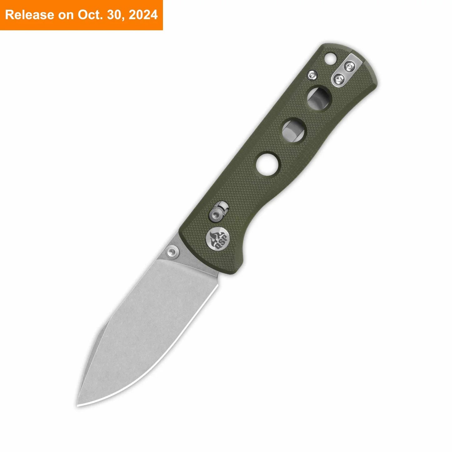 QSP Canary Glyde Lock Pocket Knife 14C28N Blade Olive Green G10 Handle QS150GL-B1