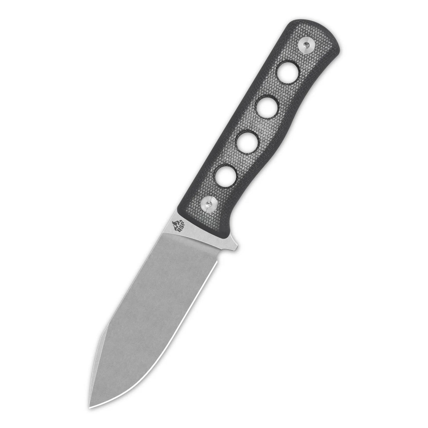 QSP Canary Fixed Blade Knife Cr8Mo2VSi(DC53) Blade Black Micarta Handle QS155-B1