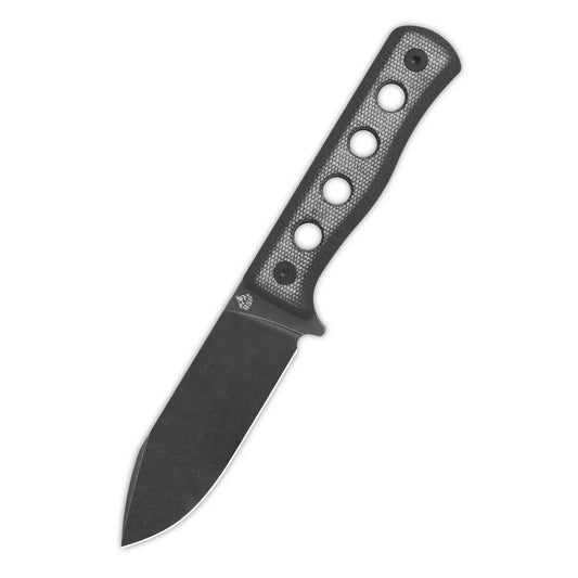 QSP Canary Fixed Blade Knife Cr8Mo2VSi(DC53) Blade Black Micarta Handle QS155-B2