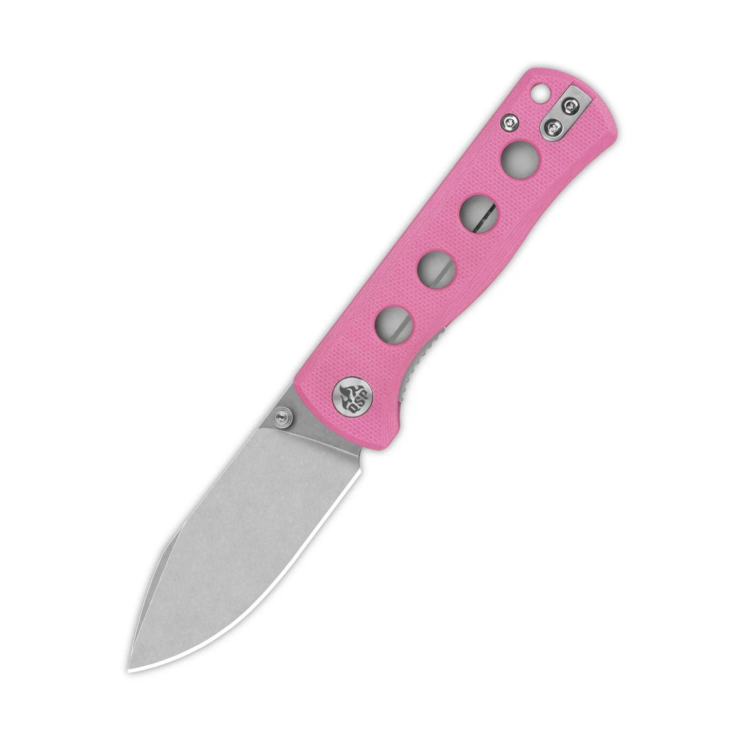 QSP Canary Folder Liner Lock Pocket Knife 14C28N Blade Pink G10 Handle QS150-H1