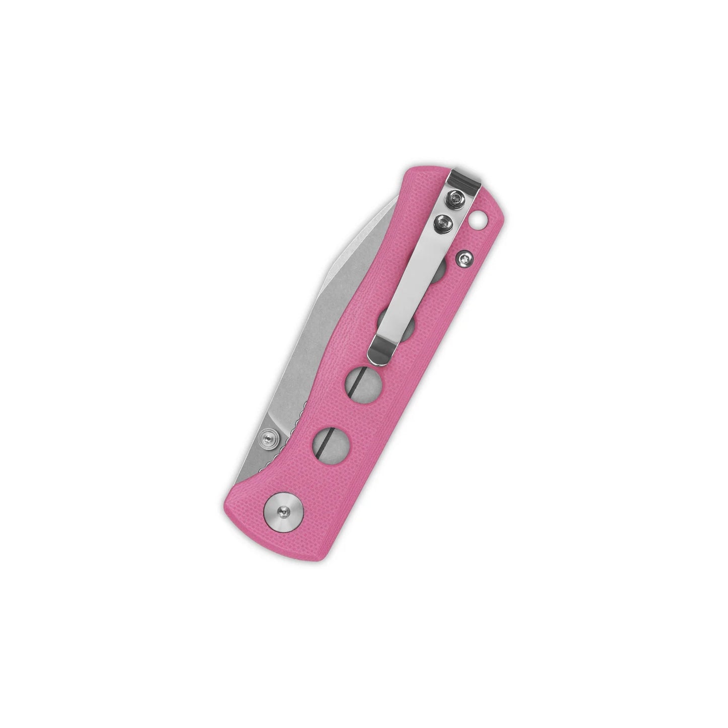 QSP Canary Folder Liner Lock Pocket Knife 14C28N Blade Pink G10 Handle QS150-H1