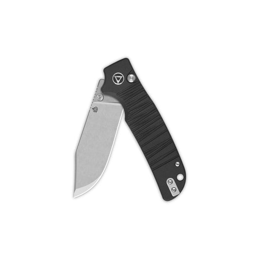 QSP Kali Button Lock Pocket Knife 14C28N Blade Black G10 Handle QS159-B1