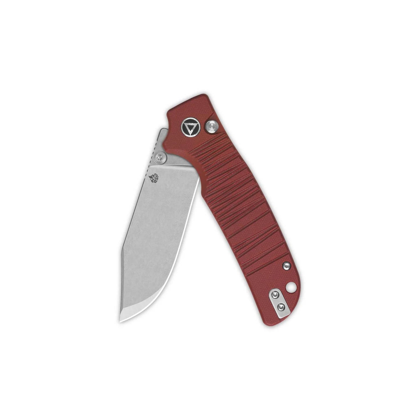 QSP Kali Button Lock Pocket Knife 14C28N Blade Dark Red G10 Handle QS159-A1