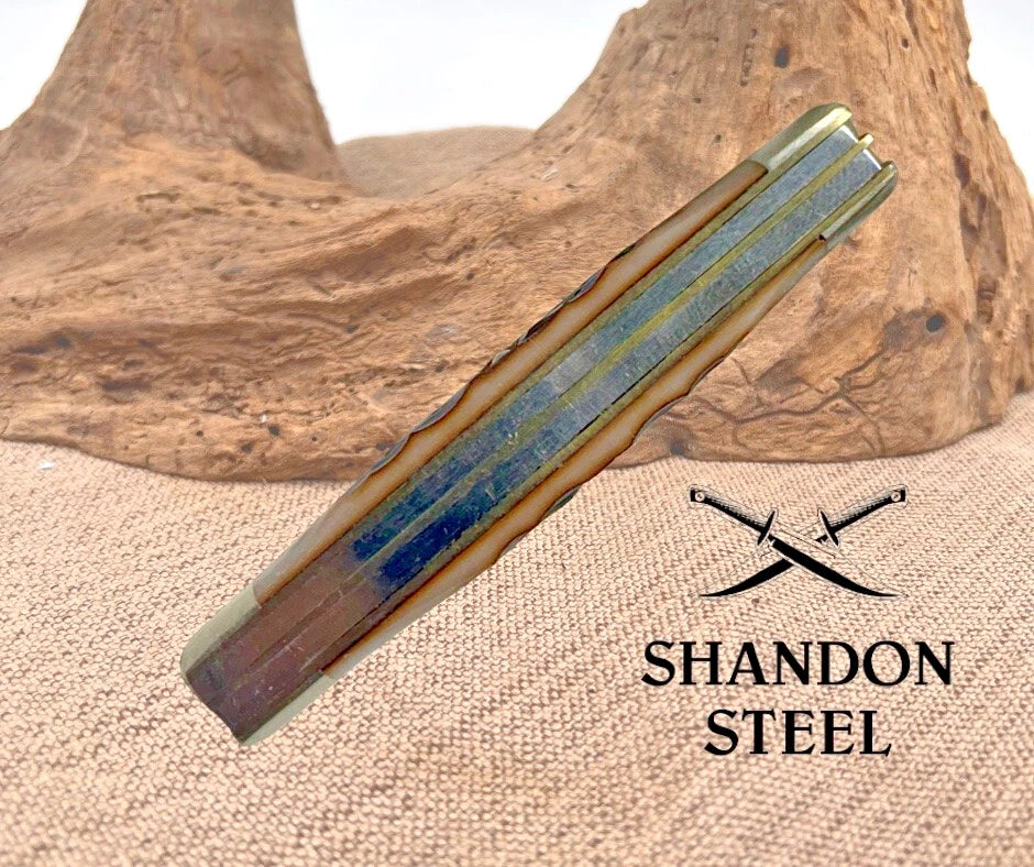 QUEEN STEEL #9185 3 BLADE STOCKMAN 1997 TRADITIONAL FOLDING POCKET KNIFE (255)