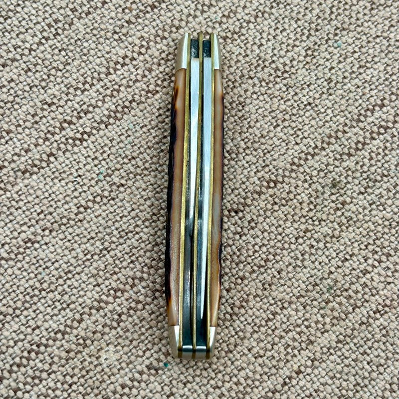 Queen Cutlery Co. USA 9175 Chipped Bark Peanut 2 blade Folding PocketKnife (165)