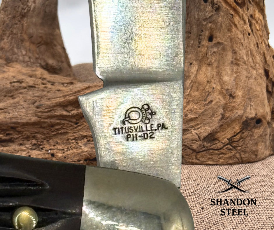 Queen Cutlery #66 S Muskrat Knife D2 Steel "Forest Edge" Winterbottom Delrin 159
