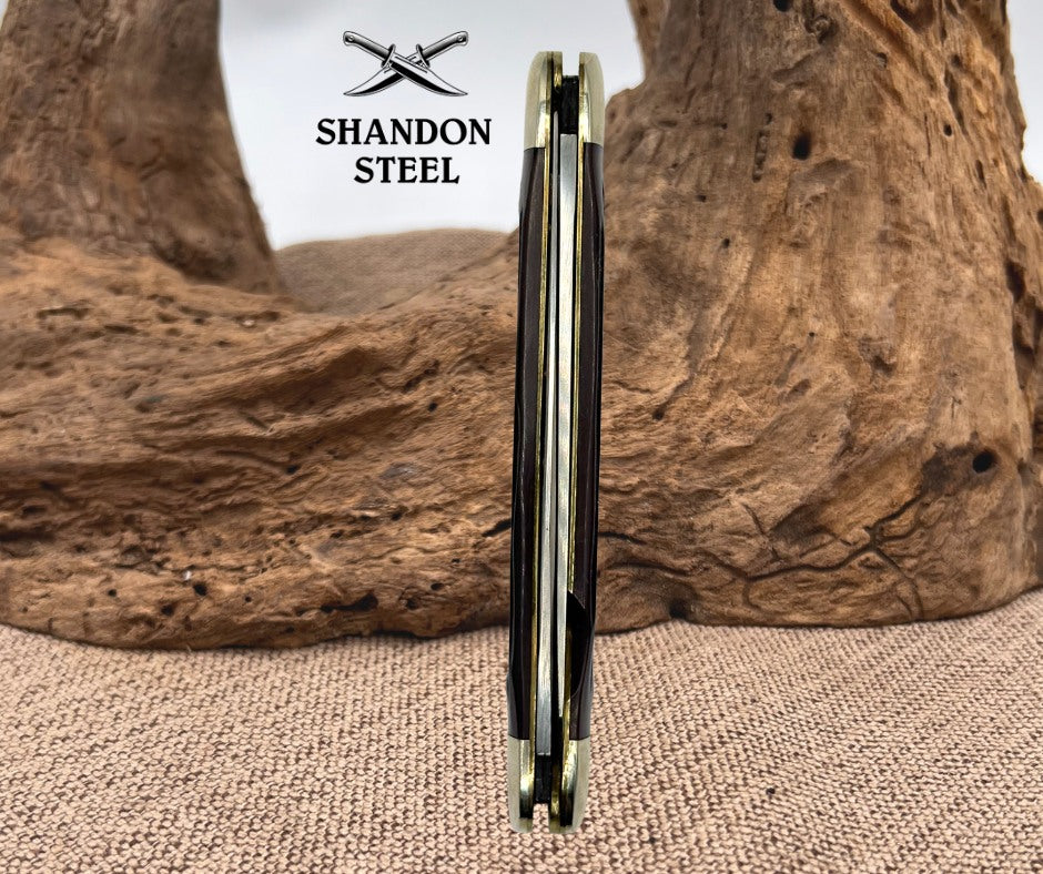 Queen Cutlery #66 S Muskrat Knife D2 Steel "Forest Edge" Winterbottom Delrin 159
