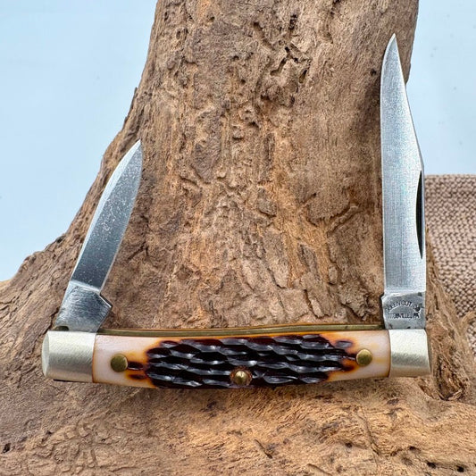 Vintage Queen Cutlery #9180 2 Blade Pen Pocket Knife 1997 Titusville USA (158)