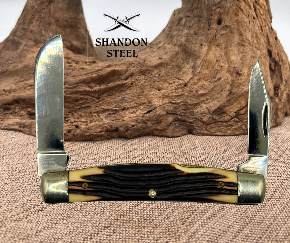 Queen Steel USA #31 (2 Blade) Congress Winterbottom Bone No Tang Stamp (64)