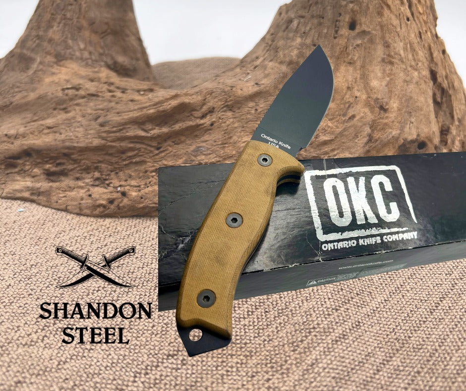 Ontario Knife Rat-5 Early Model 5" Plain Edge Blade with Black Nylon Sheath