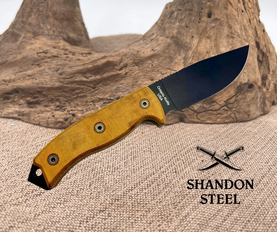 Ontario Knife Rat-5 Early Model 5" Plain Edge Blade with Black Nylon Sheath