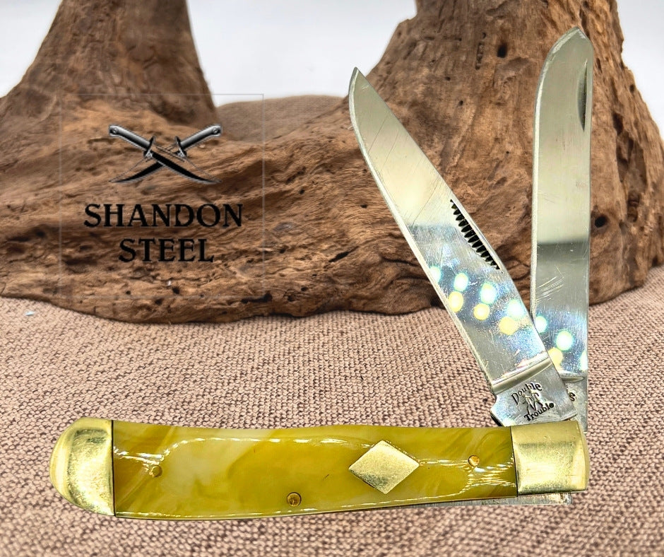 Raging Bull Double Trouble 2 Blade Trapper Slipjoint Folding Pocket Knife (74)