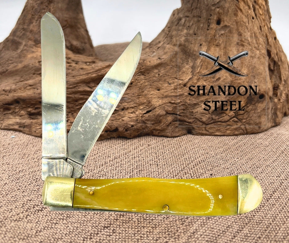 Raging Bull Double Trouble 2 Blade Trapper Slipjoint Folding Pocket Knife (74)