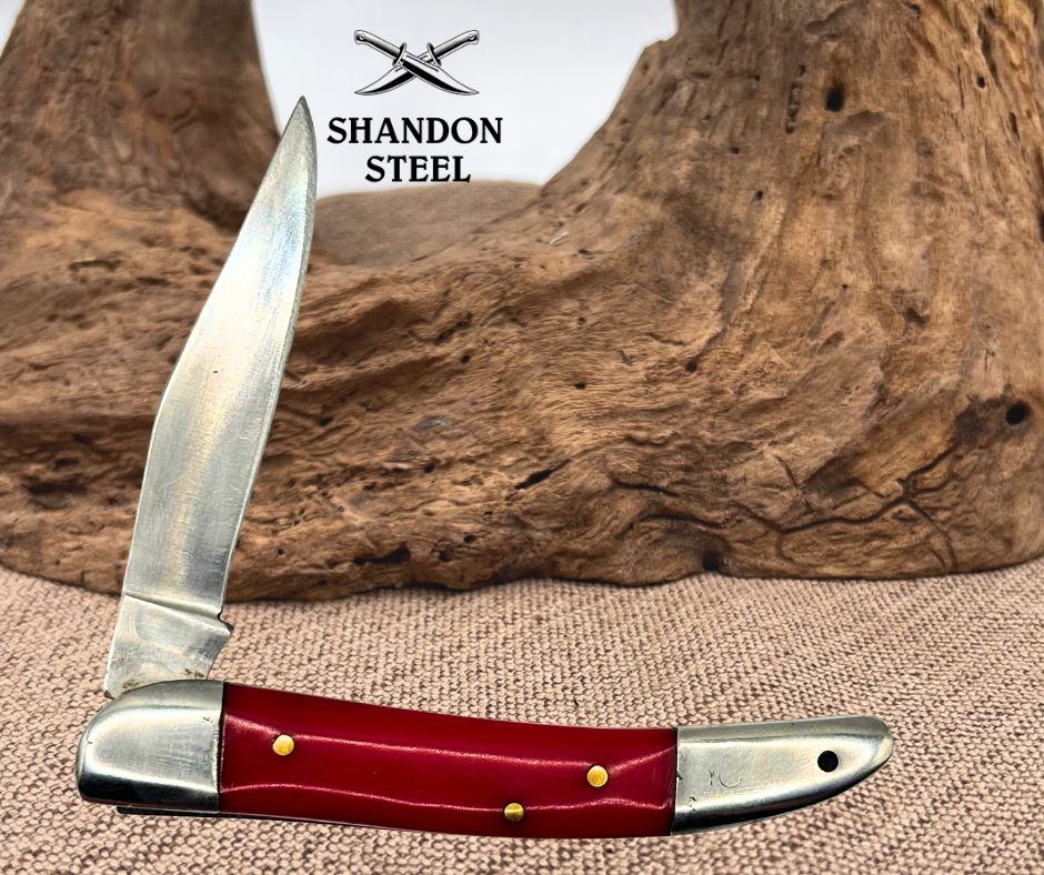 Tooth Pick Red Bone Slip Joint Single Blade Traditional Folding Pocket Knife 191